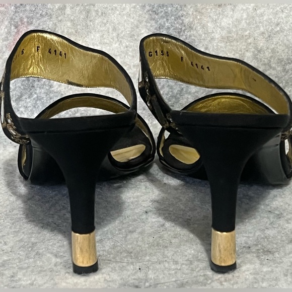VTG*New-ST.John Satin Embellished Heeled Sandals Slip on Sandals/heels~Size:8~ - Picture 7 of 14